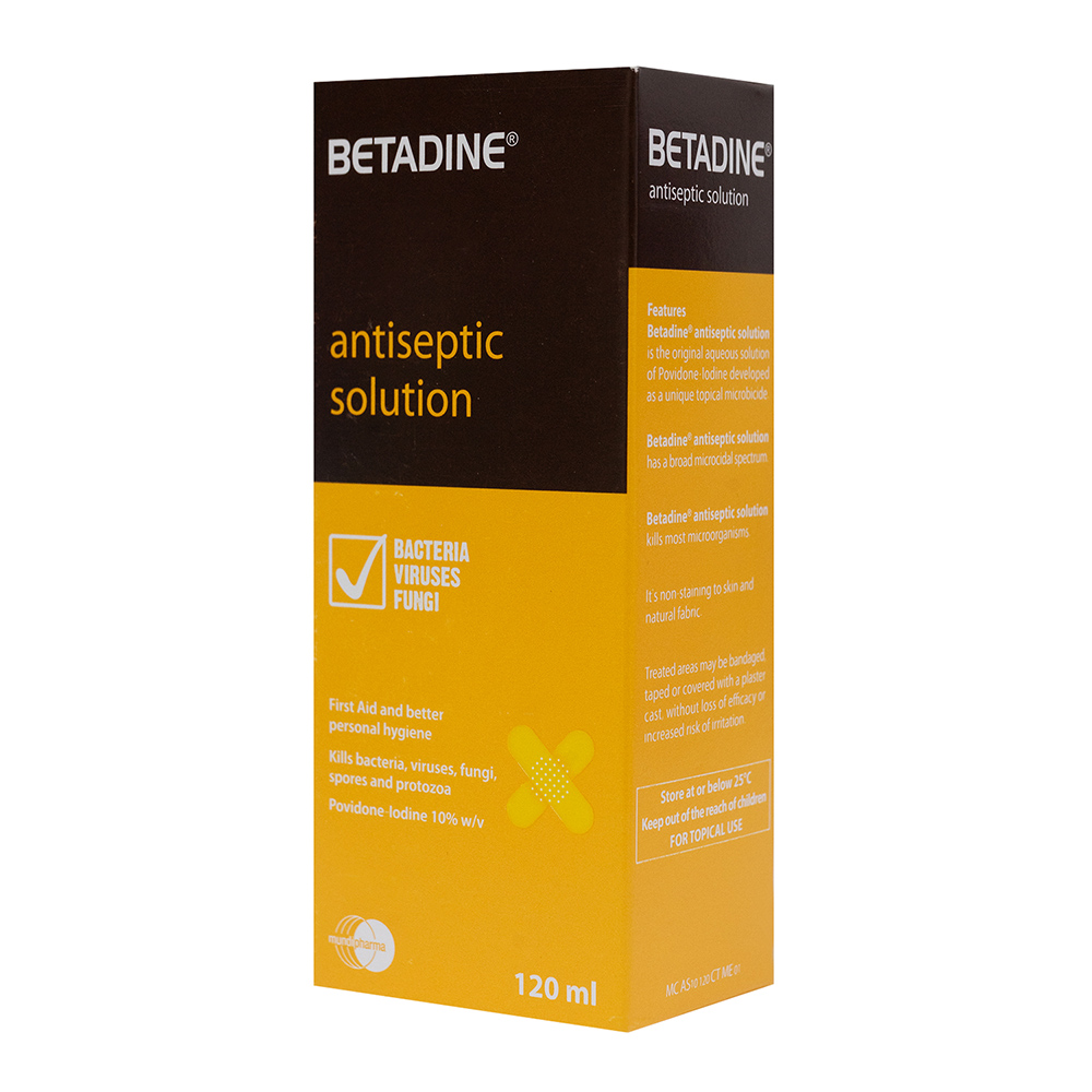 Betadine - Antiseptic Solution - 120 ml