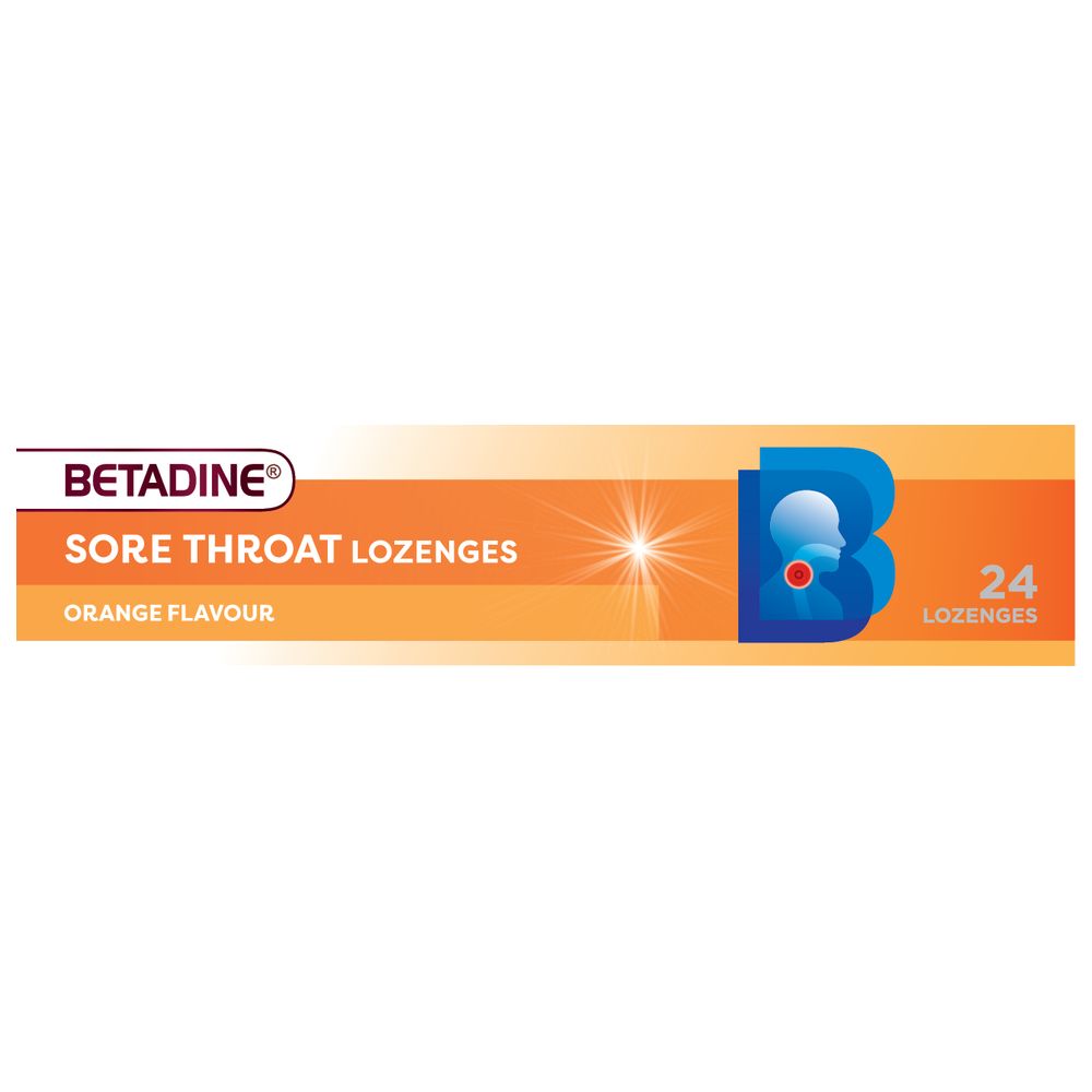Betadine - Sore Throat Lozenges - Orange - 24 Pcs