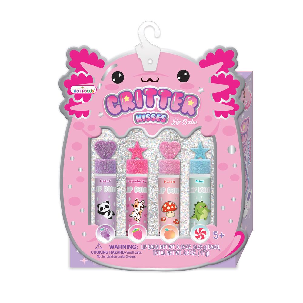 Hot Focus - Critter Kisses Lip Balm Set - Multicolor - Pack of 4 - 4.25 gm