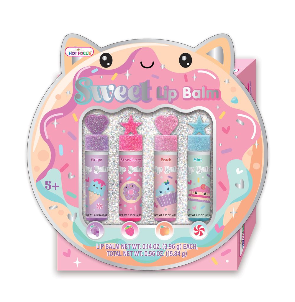 Hot Focus - Sweet Lip Balm Set - Multicolor - Pack of 4 - 3.96 gm