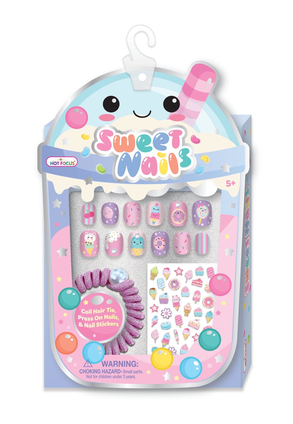 Hot Focus - Sweet Nails Press?On Nail Set - Multicolor