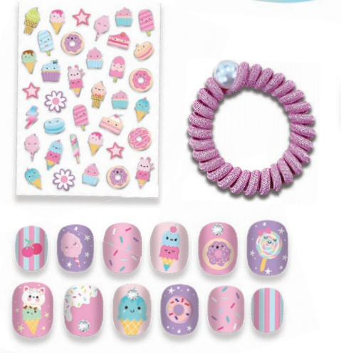 Hot Focus - Sweet Nails Press?On Nail Set - Multicolor
