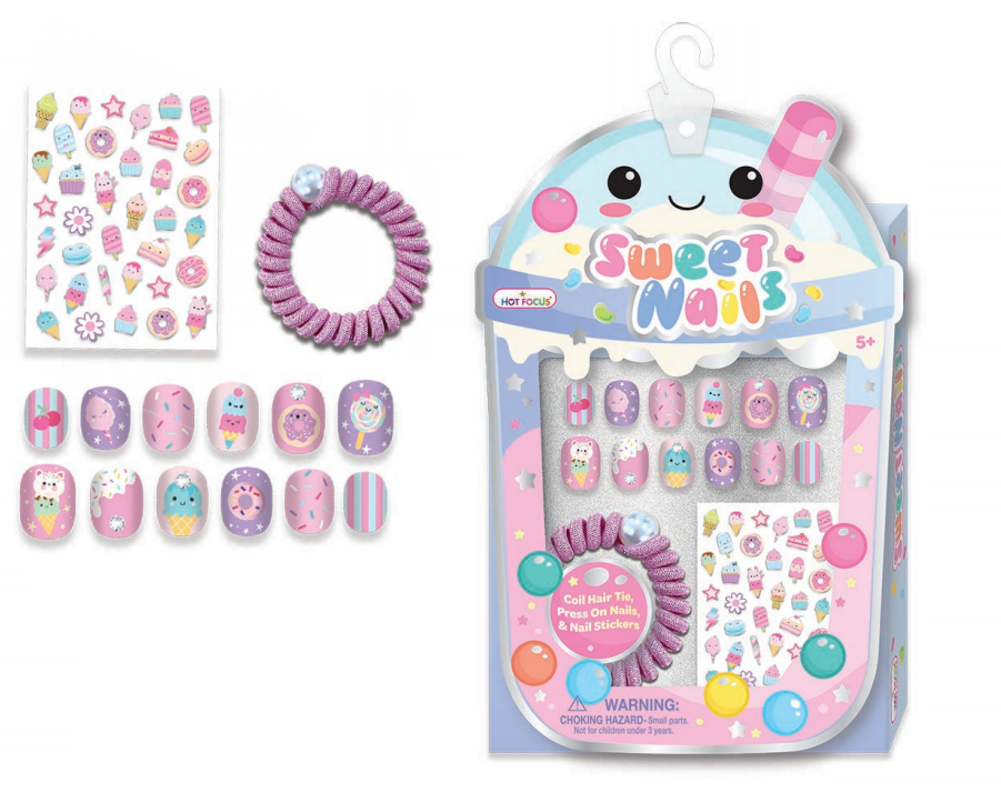 Hot Focus - Sweet Nails Press?On Nail Set - Multicolor