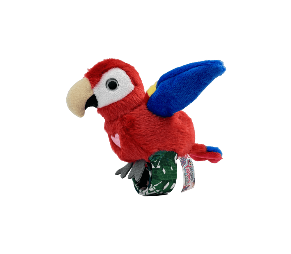 Happy Yappers - Red Parrot Wearable Plush Bird - Red/Blue