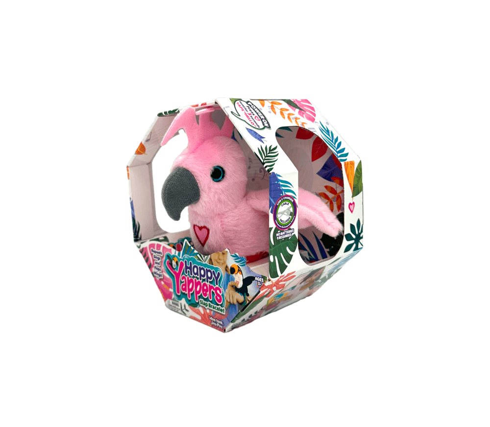 Happy Yappers - Cockatoo Wearable Plush Bird - Pink