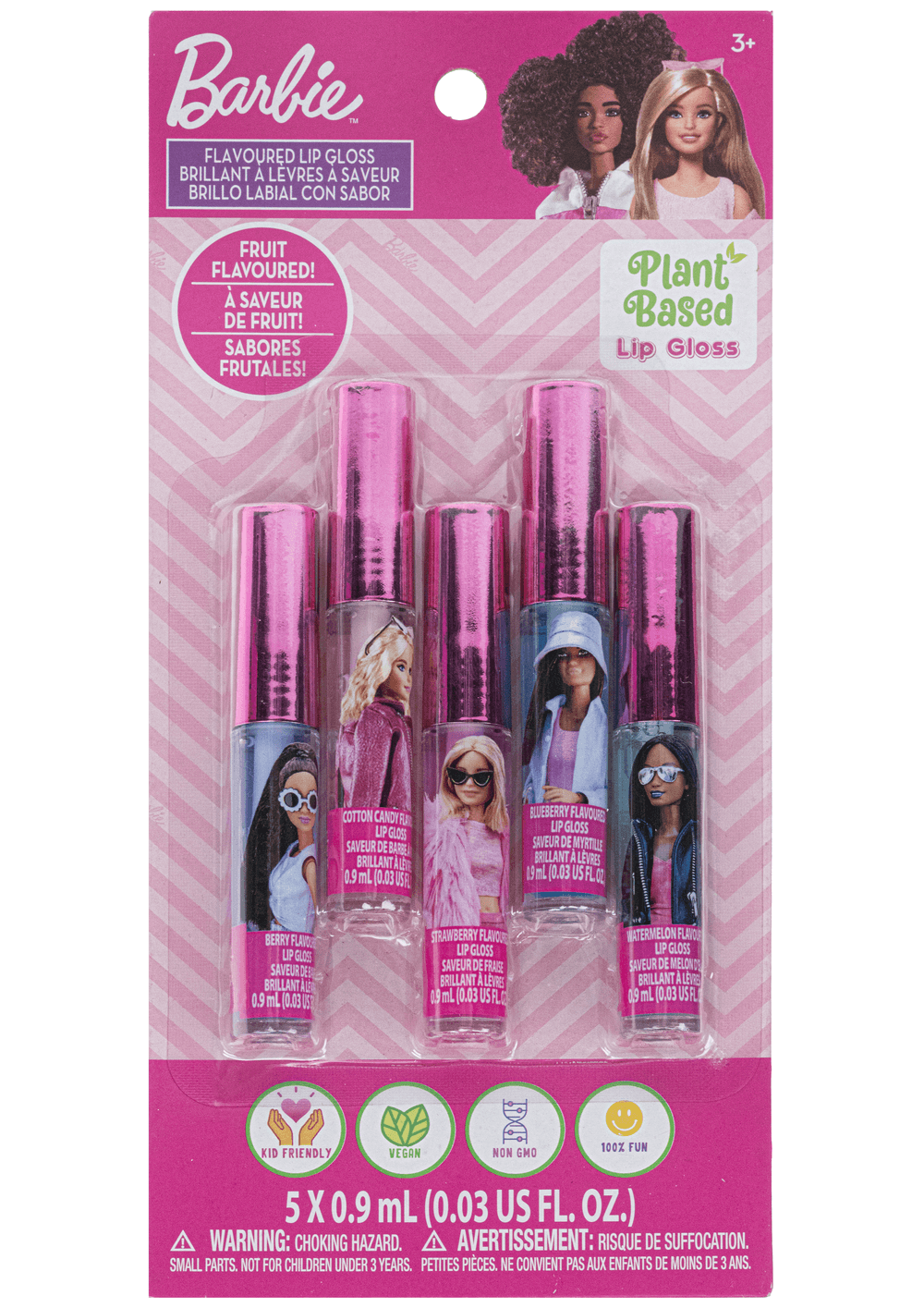 TownleyGirl - Plant-Based Flavoured Lip Gloss Wands - Barbie - 5 Pcs