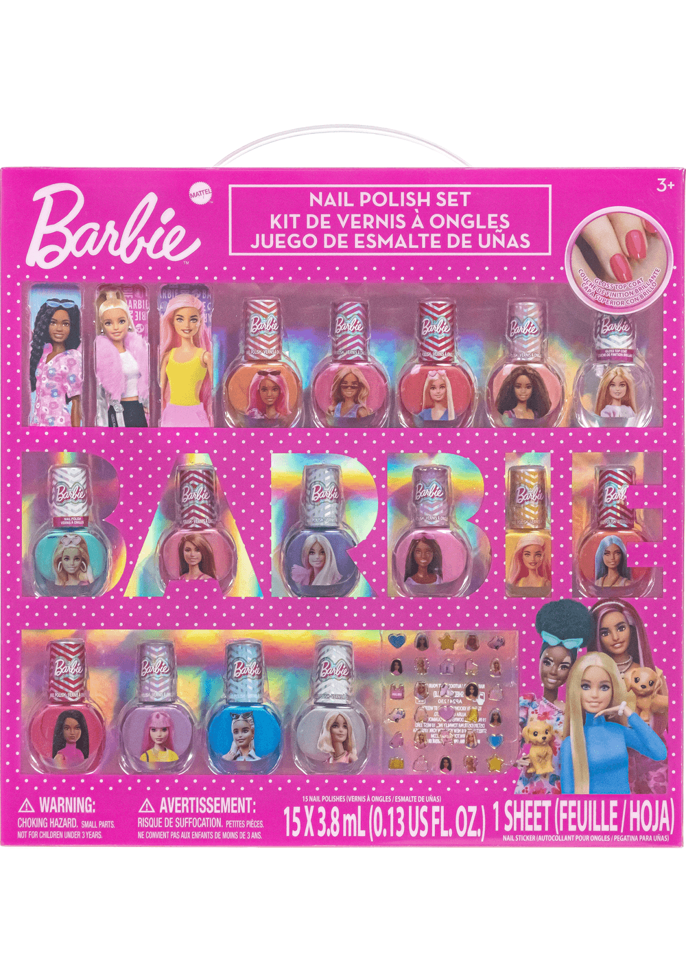 TownleyGirl - Barbie Nail Polish Set - Multicolor - 18 Pcs