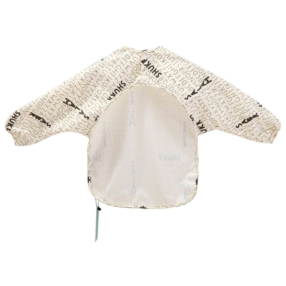 Once Upon A Dua - Long Sleeved Pocket Bib & Carry Pouch Set - Cream