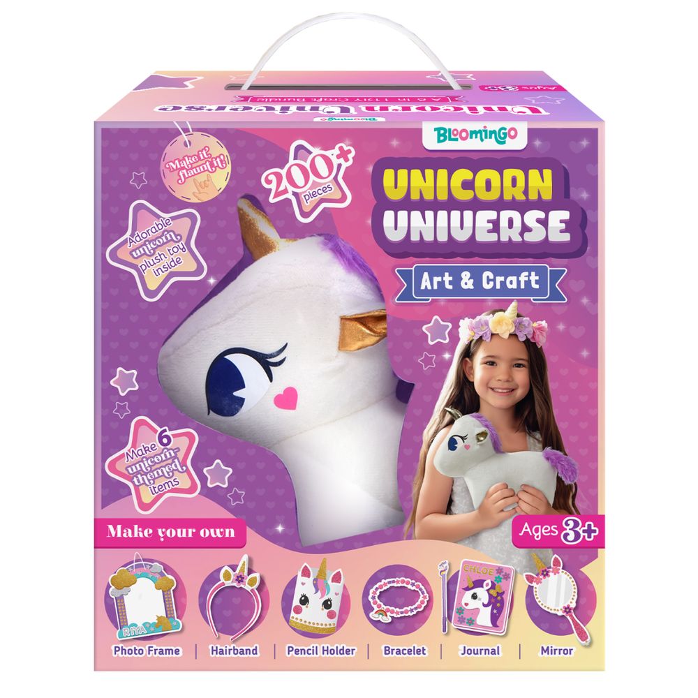 Bloomingo - Unicorn Universe Art & Craft Kit - Multicolor - 200 Plus Pcs