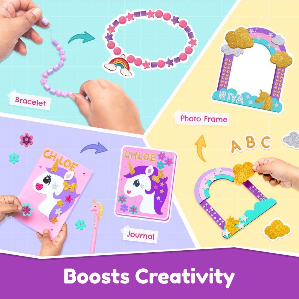 Bloomingo - Unicorn Universe Art & Craft Kit - Multicolor - 200 Plus Pcs