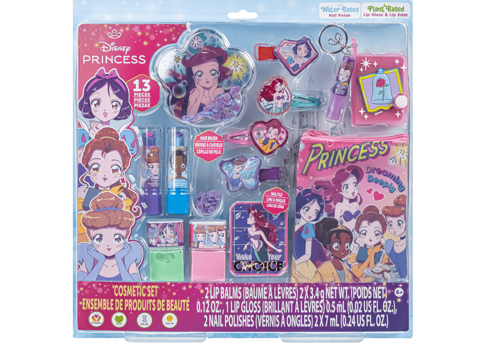 TownleyGirl Disney Princess Cosmetic Set - Multicolor - 13 Pcs