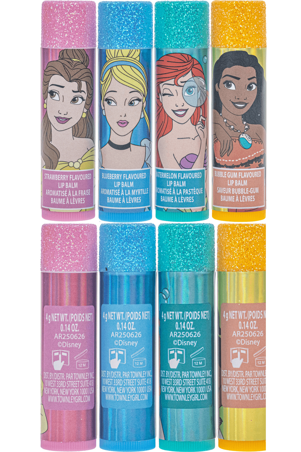 TownleyGirl - Lip Balm With Mini Train Case - 4 Pcs