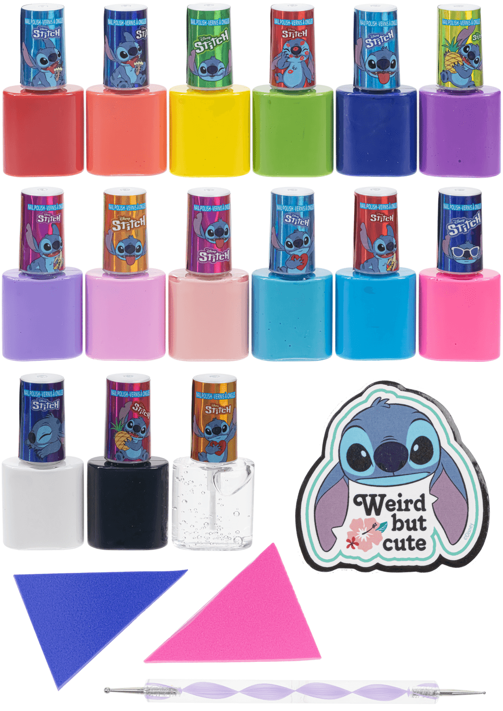 TownleyGirl - Disney Stitch Tie-Dye Nail Art Set - Multicolor - 19 Pcs