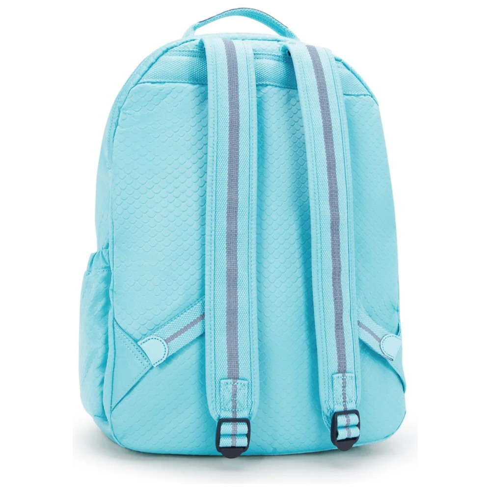 Kipling - Seoul Backpack With Laptop Compartment - Blue Mermaid Emboss - 17-Inch