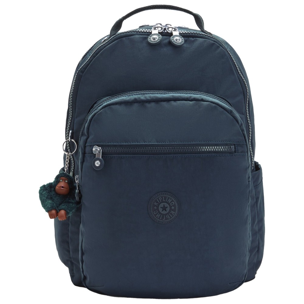 Kipling - Seoul Backpack With Laptop Compartment - True Blue Tonal - 17-Inch