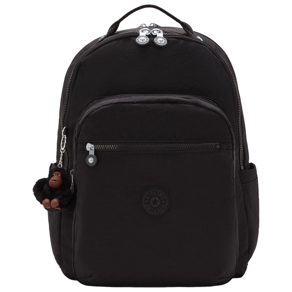 Kipling - Seoul Backpack With Laptop Compartment - True Black - 17-Inch