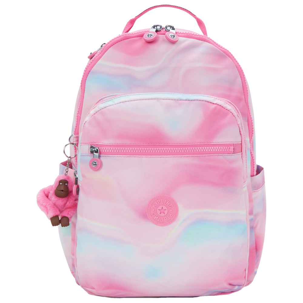 Kipling - Seoul Backpack With Laptop Compartment - Rose Glow - 17-Inch