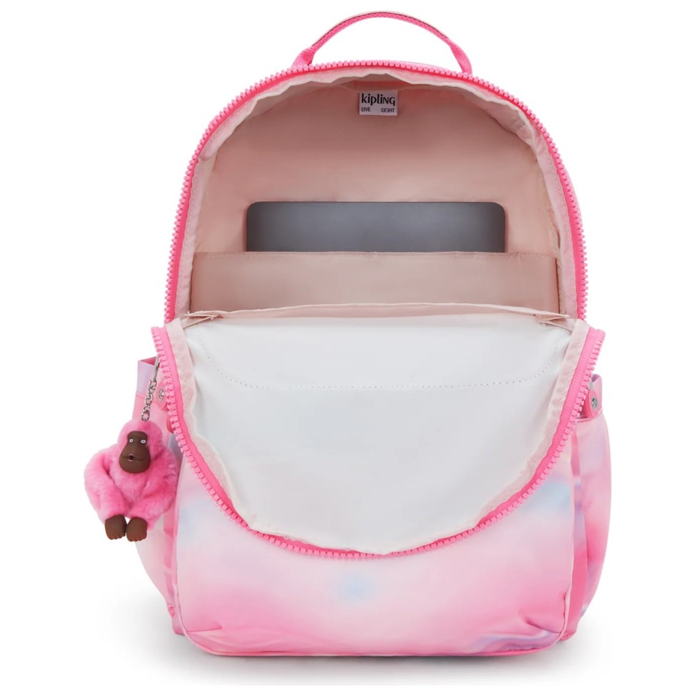 Kipling - Seoul Backpack With Laptop Compartment - Rose Glow - 17-Inch