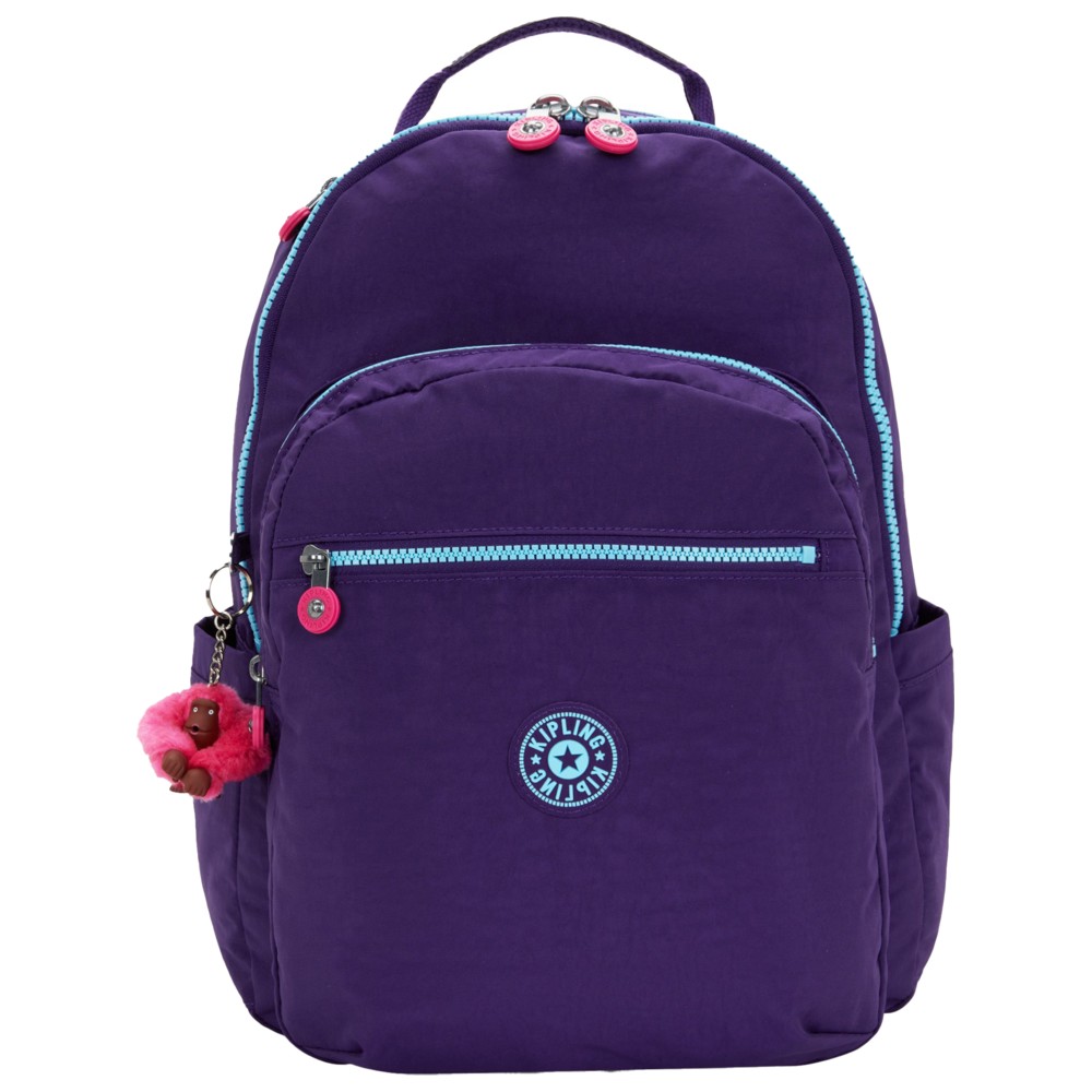 Kipling - Seoul Backpack With Laptop Compartment - Dark Purple - 17-Inch