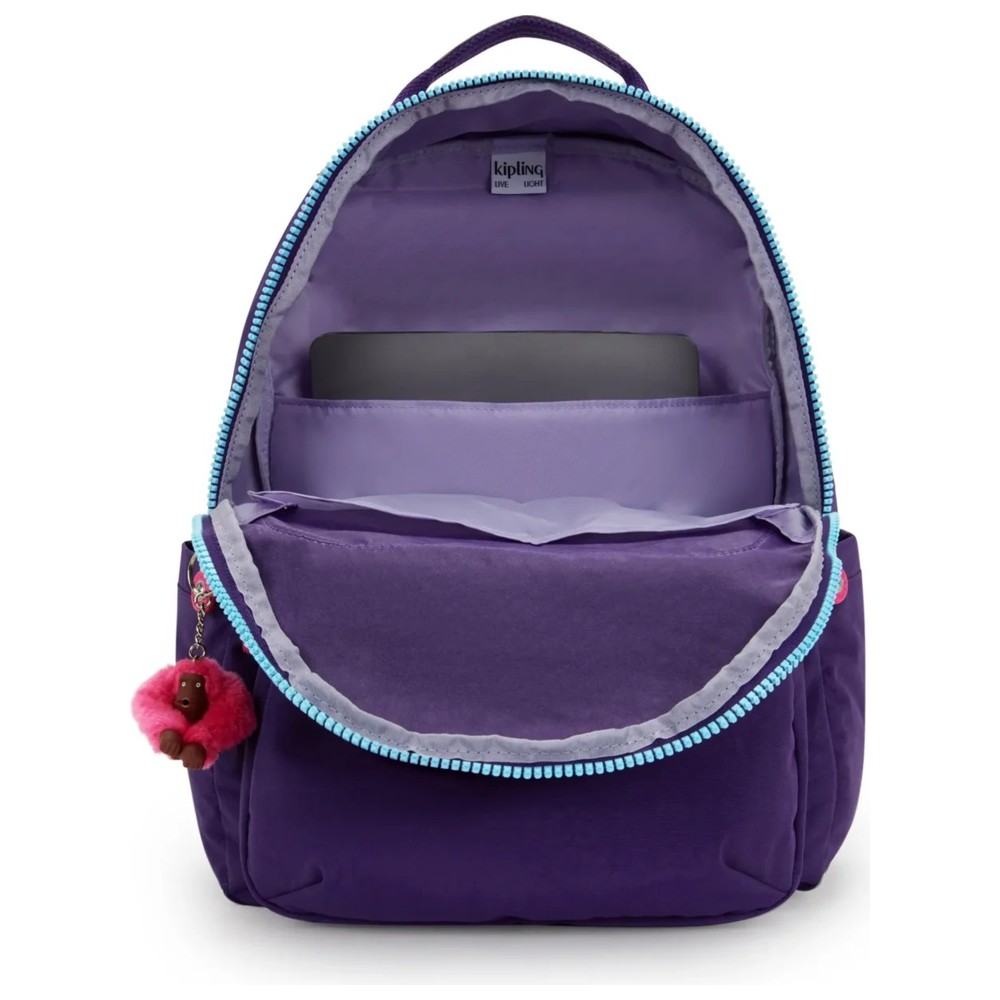 Kipling - Seoul Backpack With Laptop Compartment - Dark Purple - 17-Inch