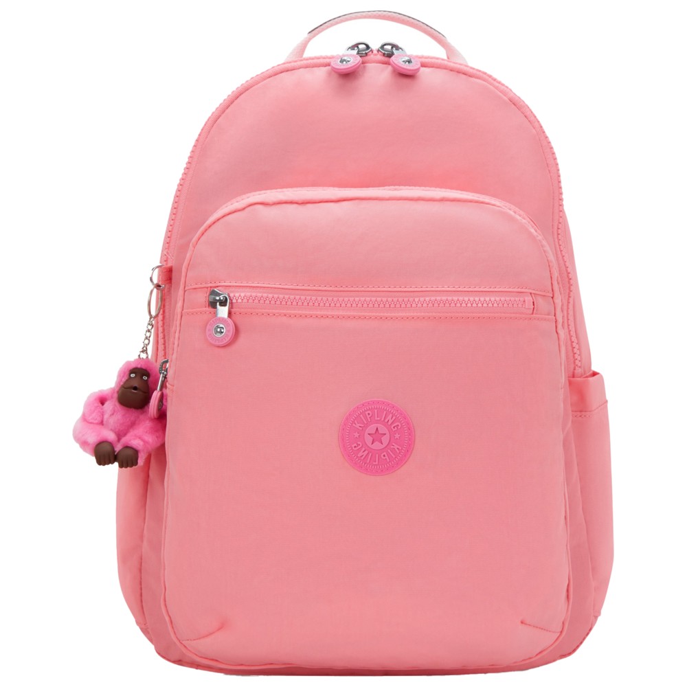 Kipling - Seoul College Extra Backpack - Coral Sea - 17-Inch