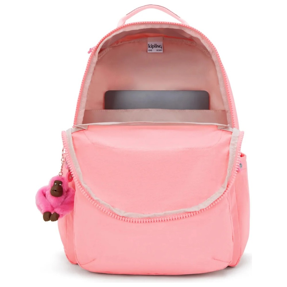 Kipling - Seoul College Extra Backpack - Coral Sea - 17-Inch