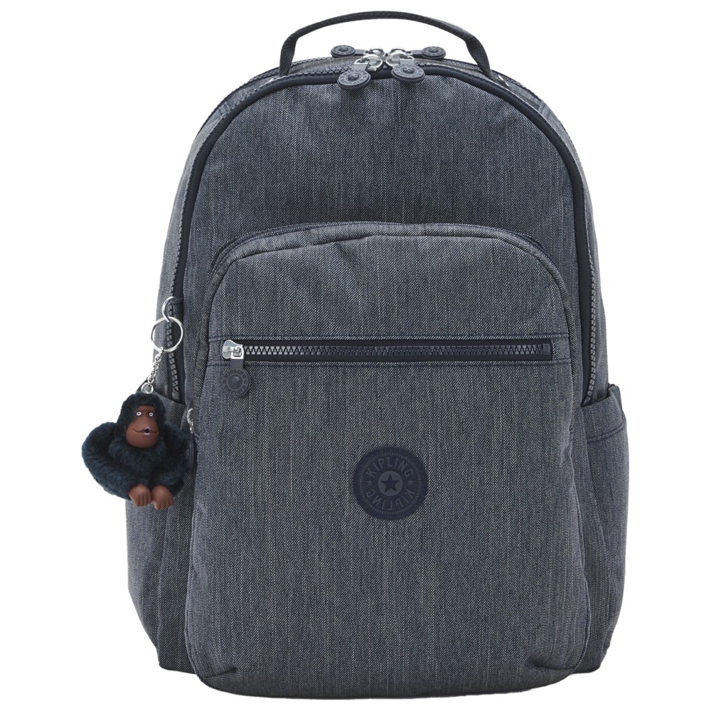 Kipling - Seoul Backpack With Laptop Compartment - Marine Navy - 17-Inch