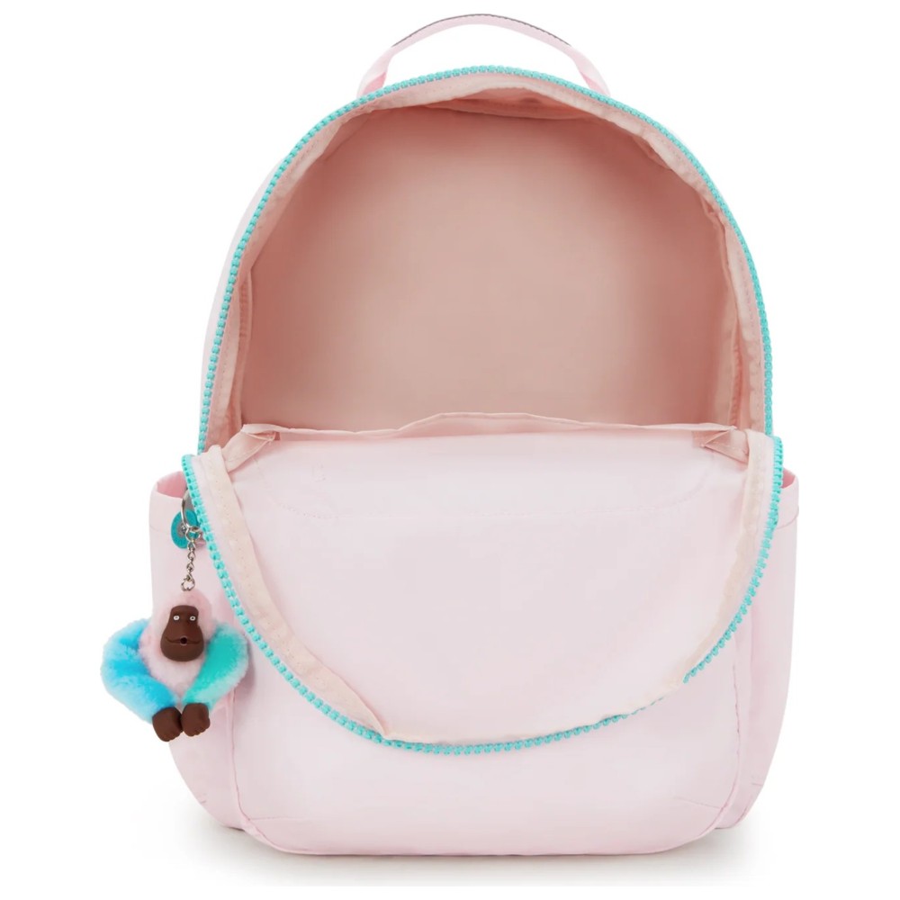 Kipling - Seoul Backpack With Laptop Compartment - Sea Pink Met - 17-Inch