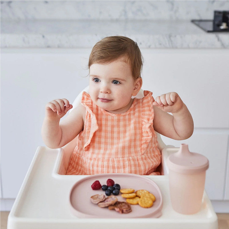B.Box Silicone Plate With Lid - Blush