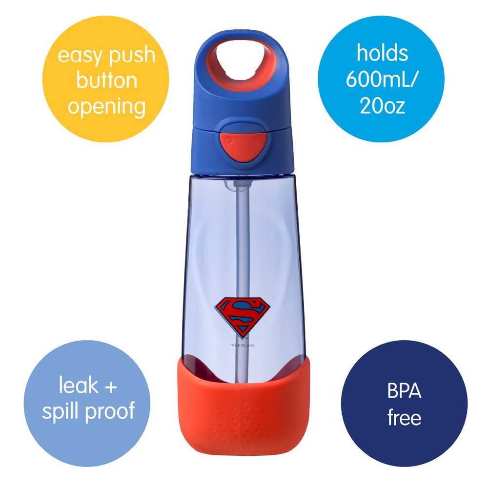 B.Box - Tritan Drink Water Bottle - Superman - 600 ml