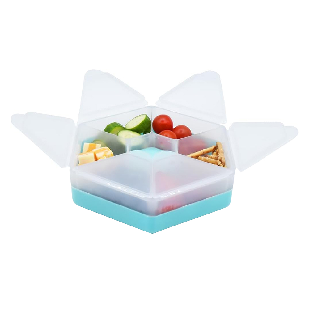 Melii - 6 Compartment Hexagon Snackle Box