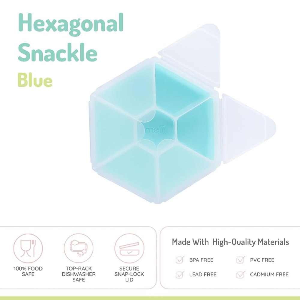 Melii - 6 Compartment Hexagon Snackle Box