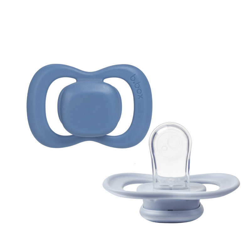B.Box - Silicone Pacifier 6 to 18 M - Pack of 2 - Ocean/Sky