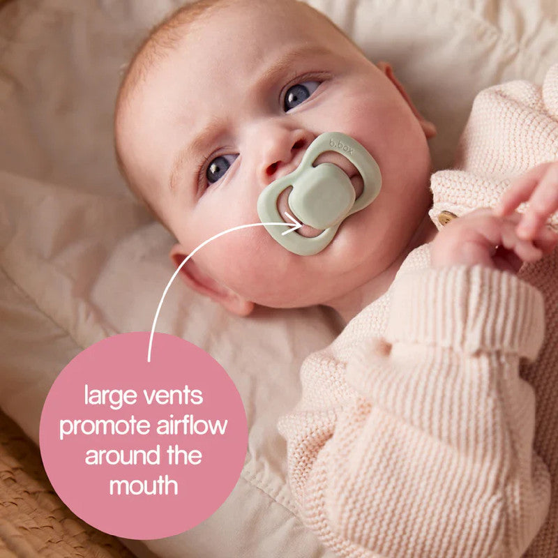 B.Box - Silicone Pacifier 6 to 18 M - Pack of 2 - Ocean/Sky