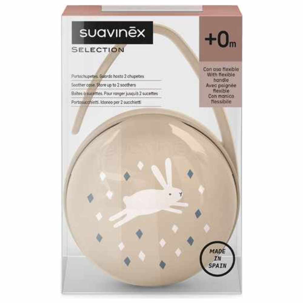 Suavinex - Duo Pacifier Holder for Storing Pacifiers - Beige