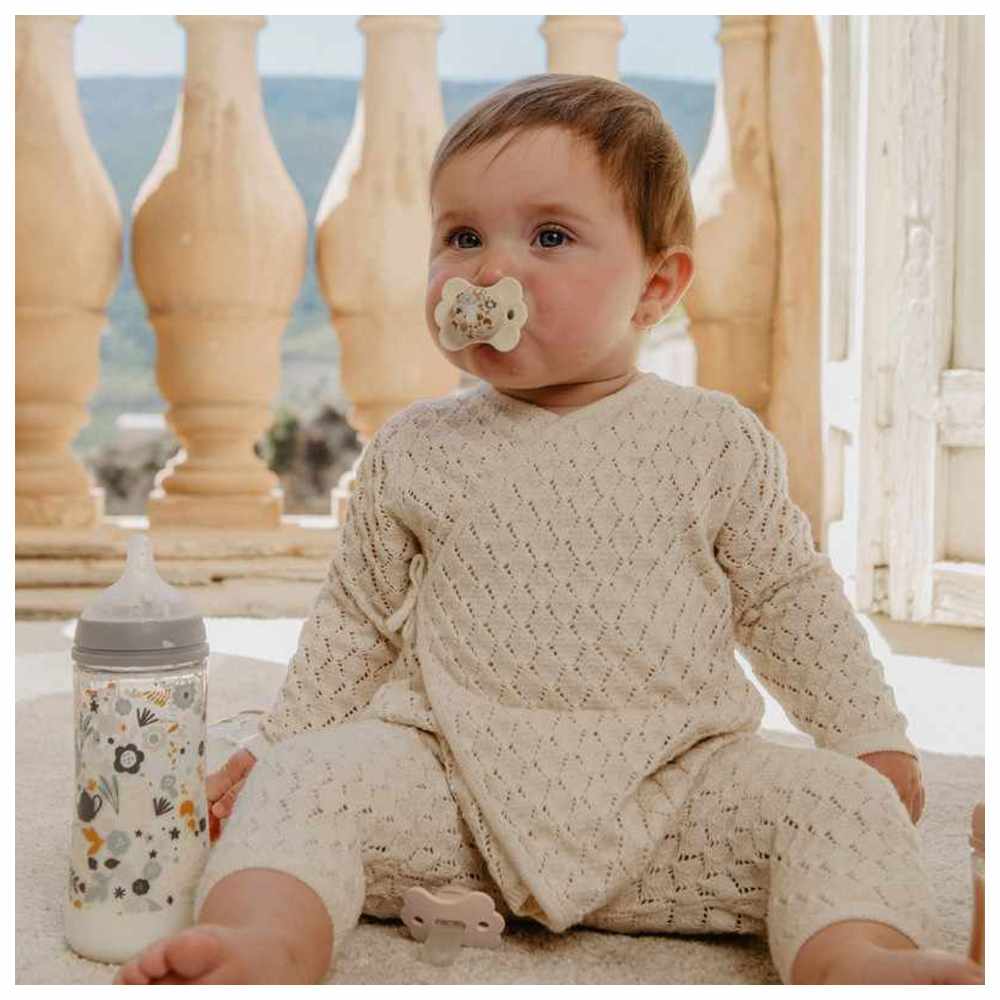 Suavinex - SX Pro Ultra Soft Butterfly Shape Baby Pacifier 6-18 M Pack of 2 - Beige