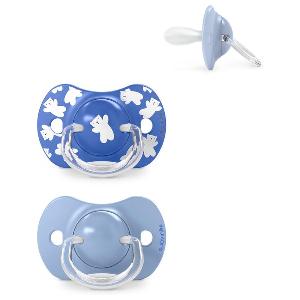 Suavinex - SX Pro Bear Silicone Pacifier - 18M+ - 2 Pc Set