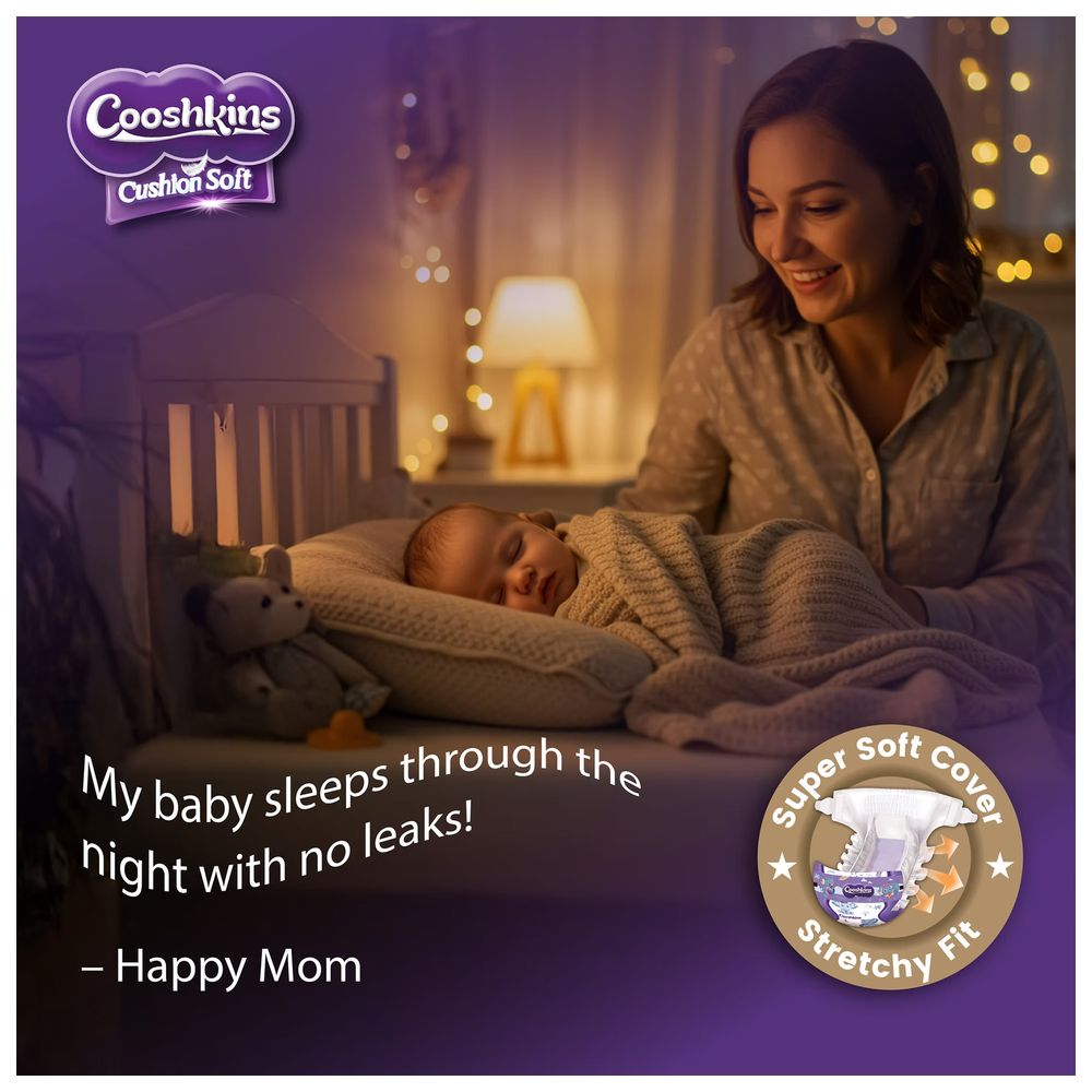 Cooshkins Cushion Soft Baby Diapers - Size 2 - 3-6 kg - 32 Diapers