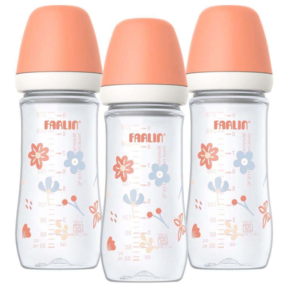 Farlin - Wide Neck PP Feeding Bottle - 270 ml - Pink