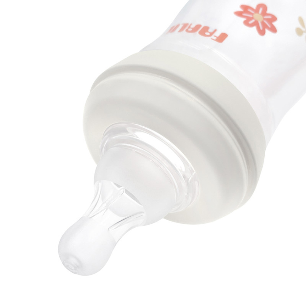 Farlin Grow With Colors PP Wide Neck Feeding Bottle - Orange - 270 ml