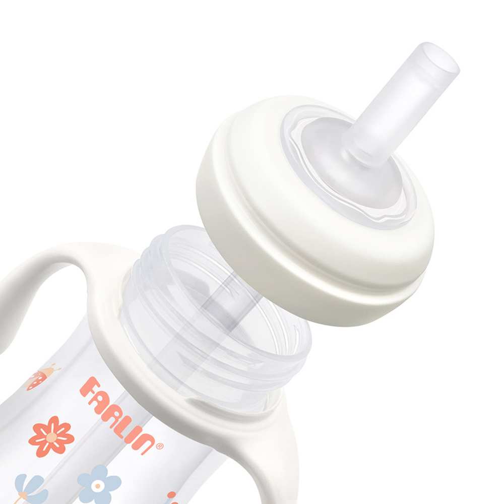 Farlin Grow With Colours PP Wide Neck Drinking Cup With Handle - Orange - 270 ml