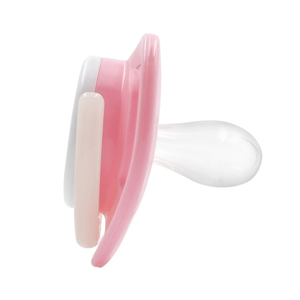 Farlin Chu Chu Cherry Baby Silicone Pacifier With Luminous Ring - Pink - 6M