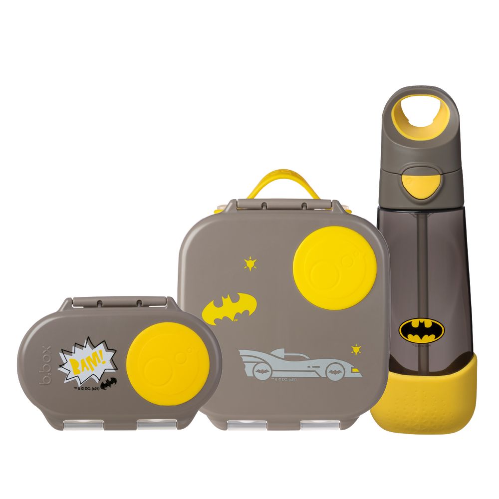B.Box - Batman Mini Lunchbox, Tritan Drink Bottle & Snackbox
