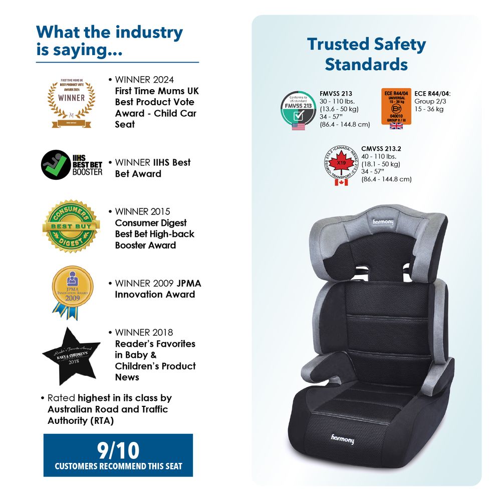 Harmony - Dreamtime Deluxe Comfort Booster Seat - Black