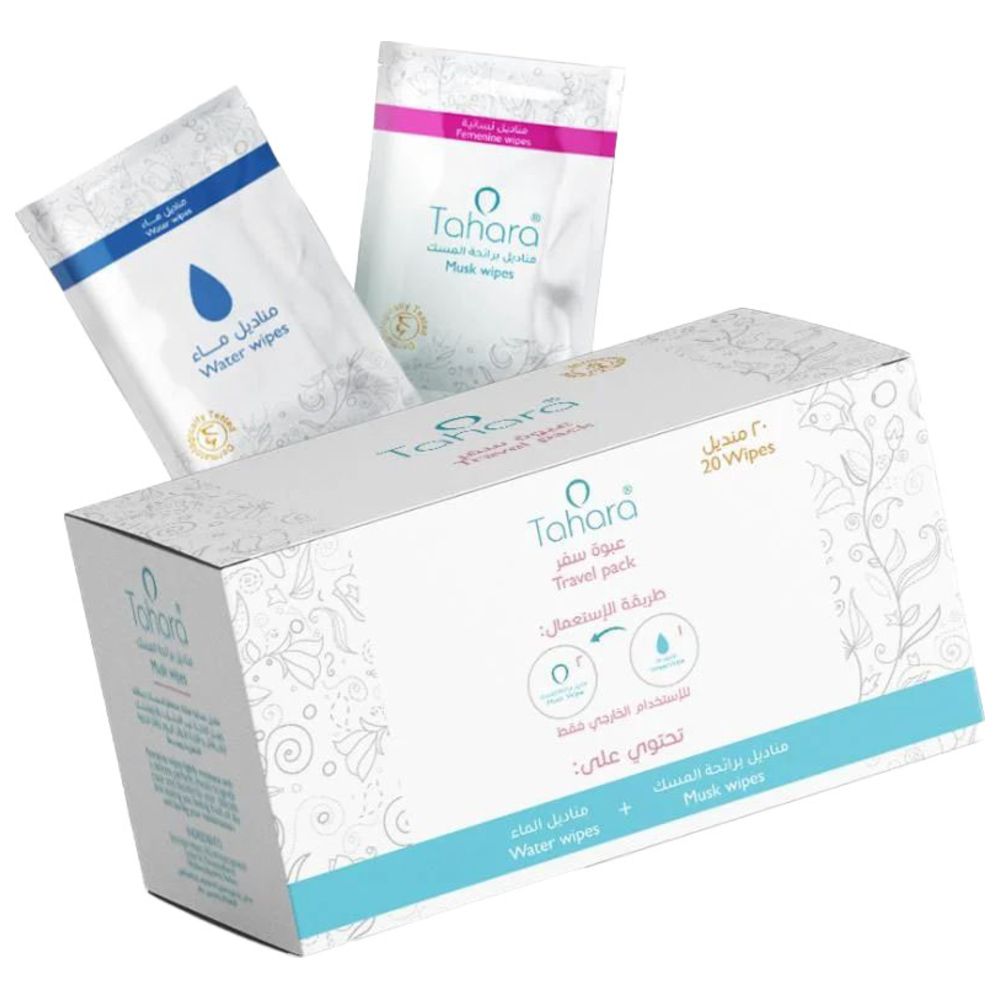 Tahara - Water & Musk Wipes - Pack of 2 - 20 Wipes
