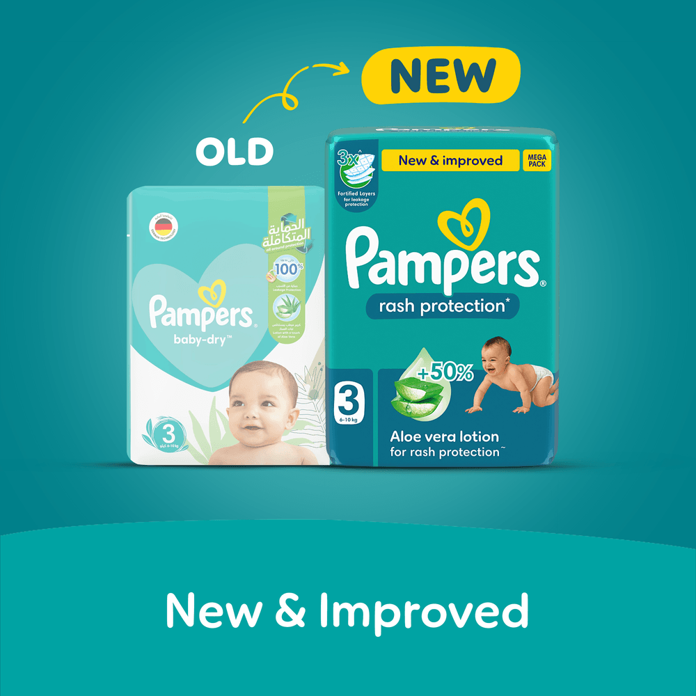 Pampers - Rash Protection Taped Diapers - Size 3 - 6-10 kg - 17 Pcs