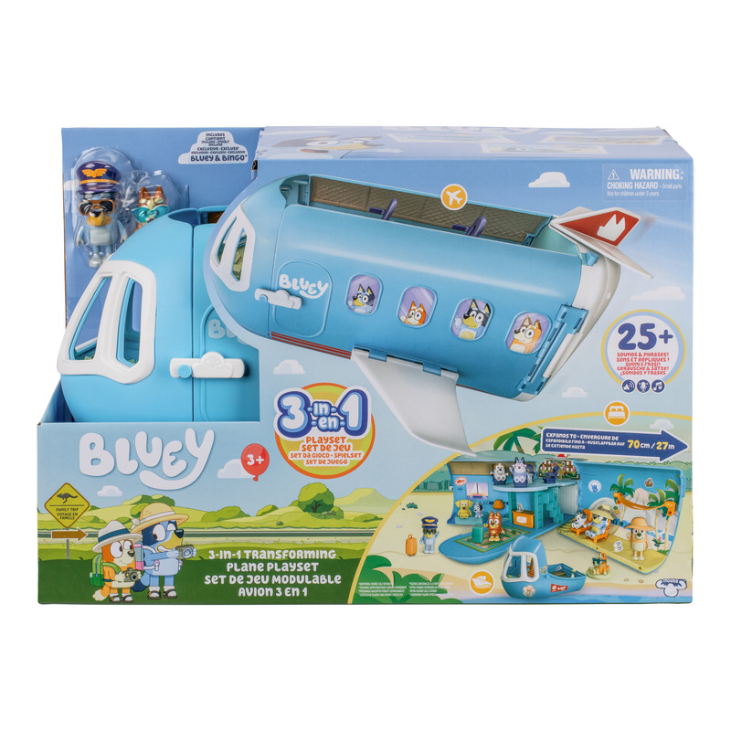 Bluey - 3-In-1 Transforming Plane Playset S11 - Multicolor