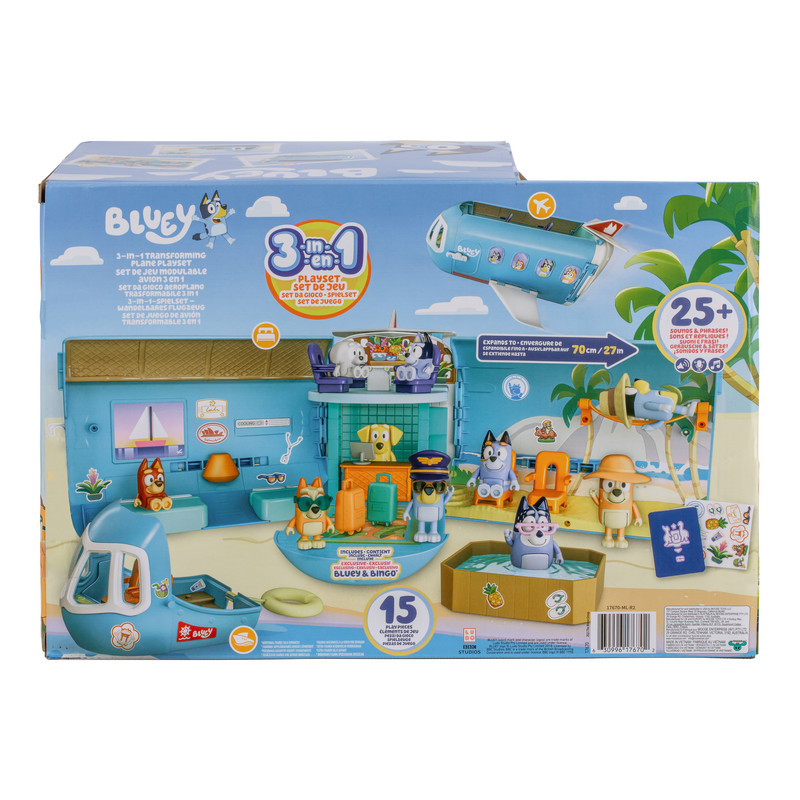 Bluey - 3-In-1 Transforming Plane Playset S11 - Multicolor