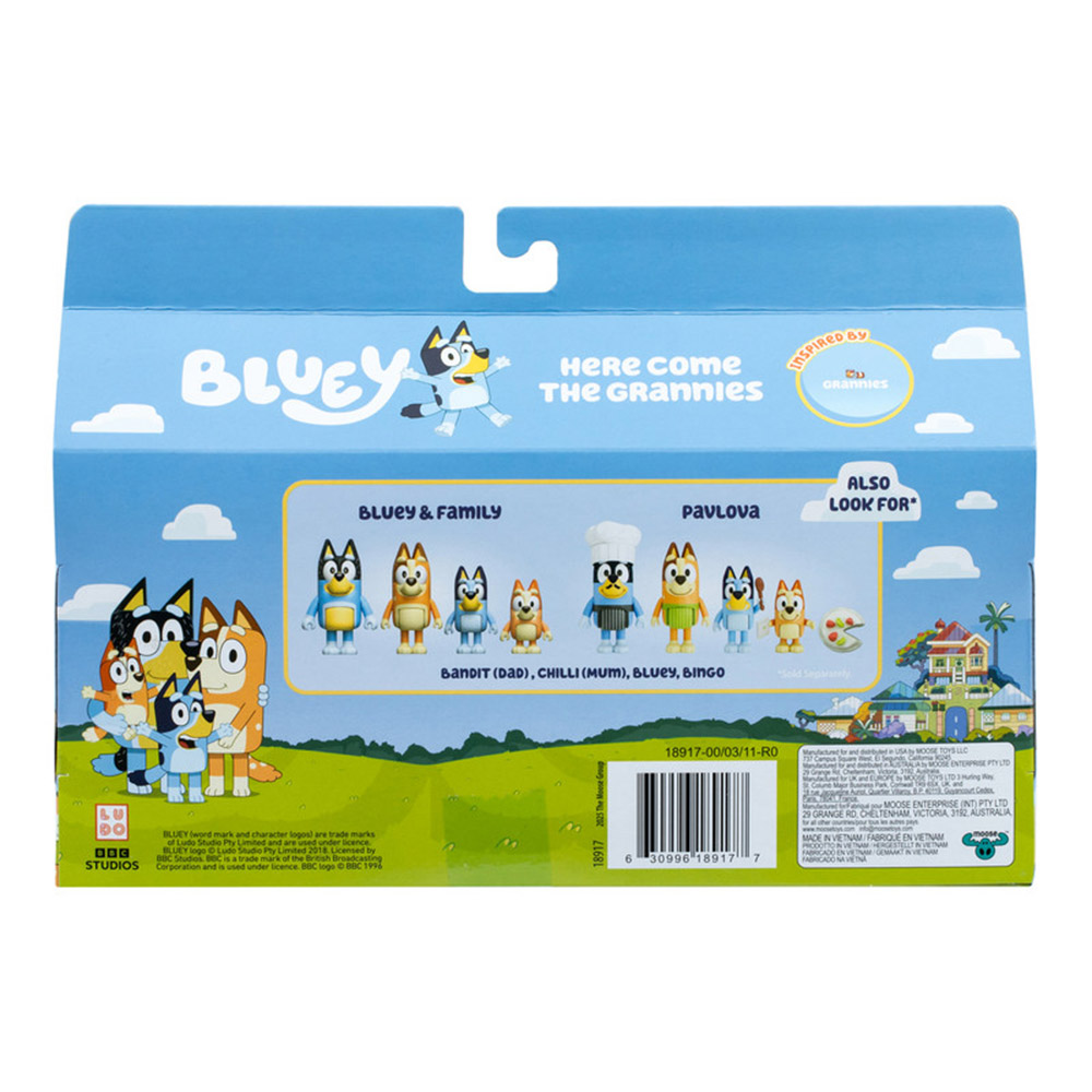 Bluey - Here Come The Grannies Figures - 4 Pc Set