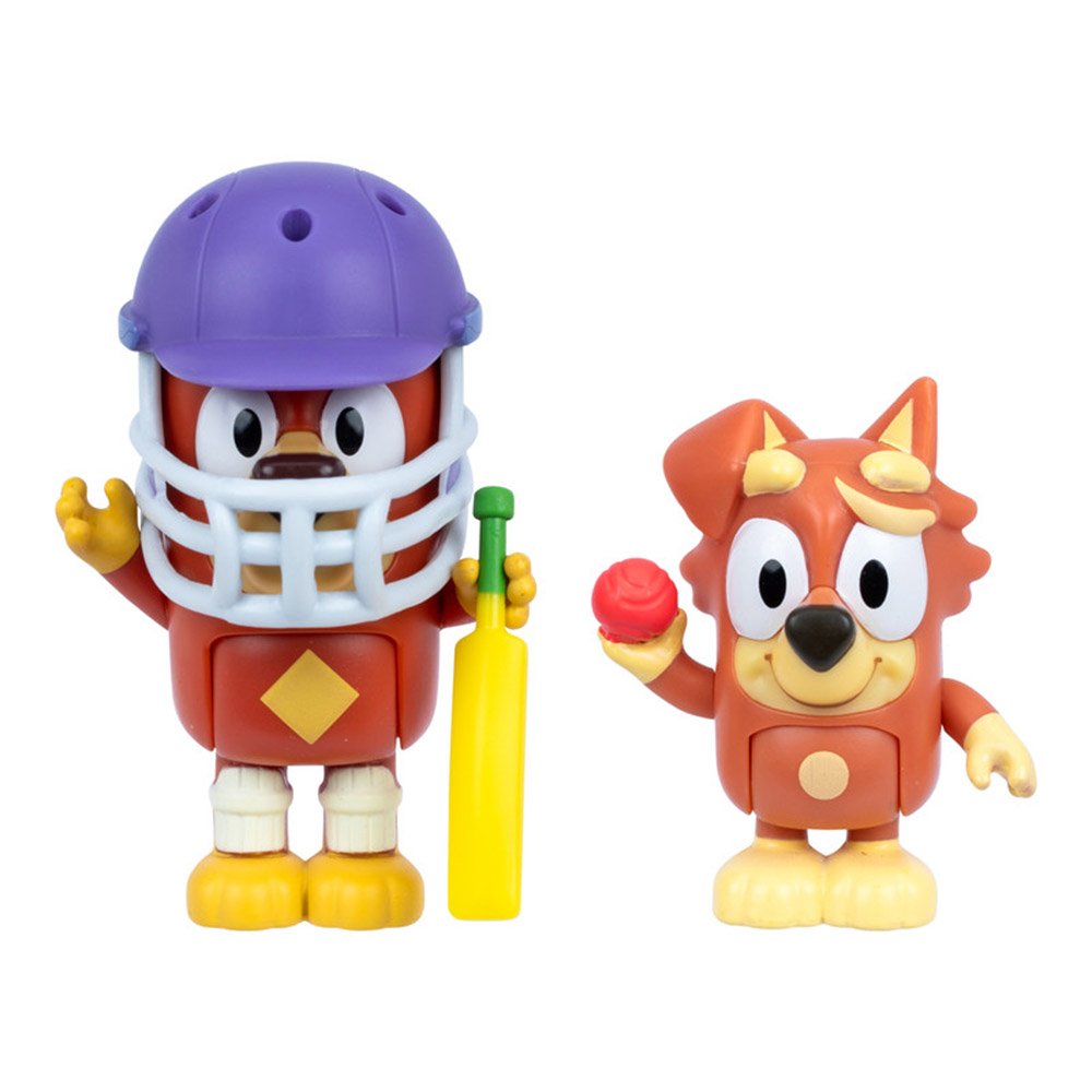Bluey - Cricket Figure - Dusty And Rusty - 2 Pc Set